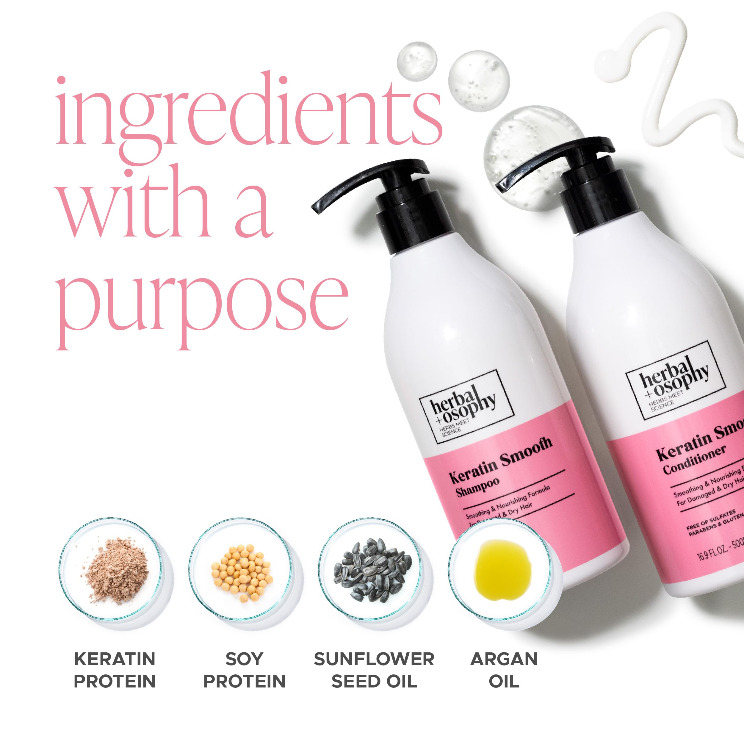Herbalosophy color-treated hair shine image emphasizes nourished color retention
