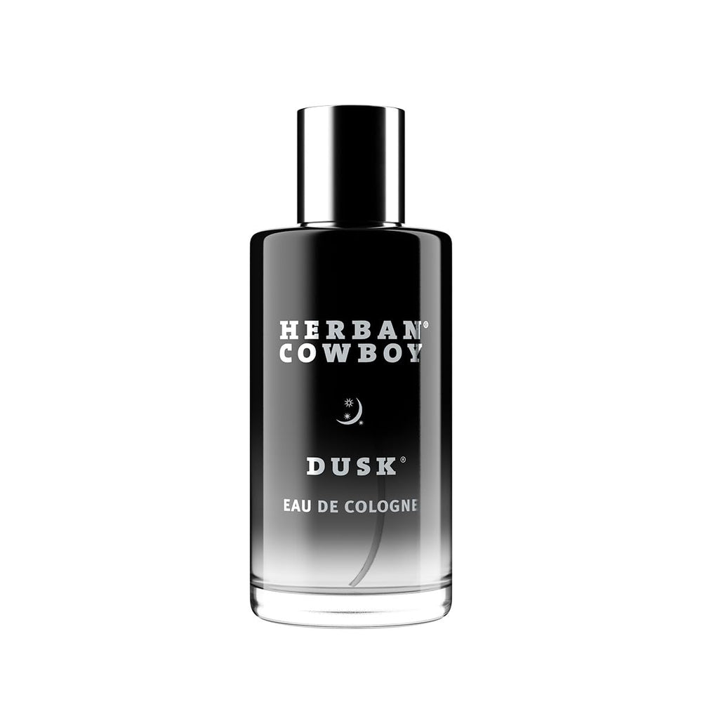 Herban Cowboy Dusk bottle front—bold masculine scent for daily confidence.