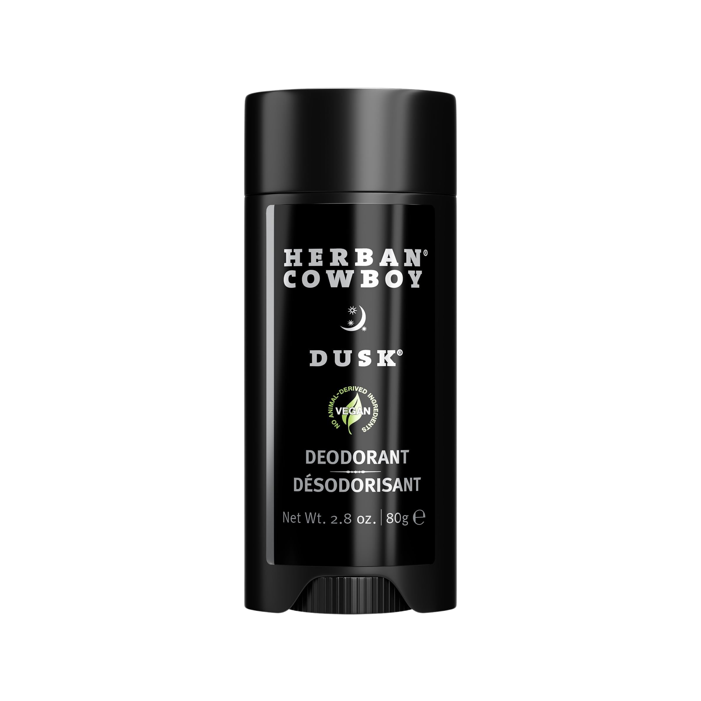 Herban Cowboy Dusk deodorant bottle showing aloe infusion for everyday freshness