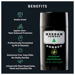 Forest Deodorant packaged box shows value and easy storage at home.