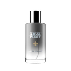 Herban Cowboy True West bottle-front view showcases rugged aroma for daily confidence.