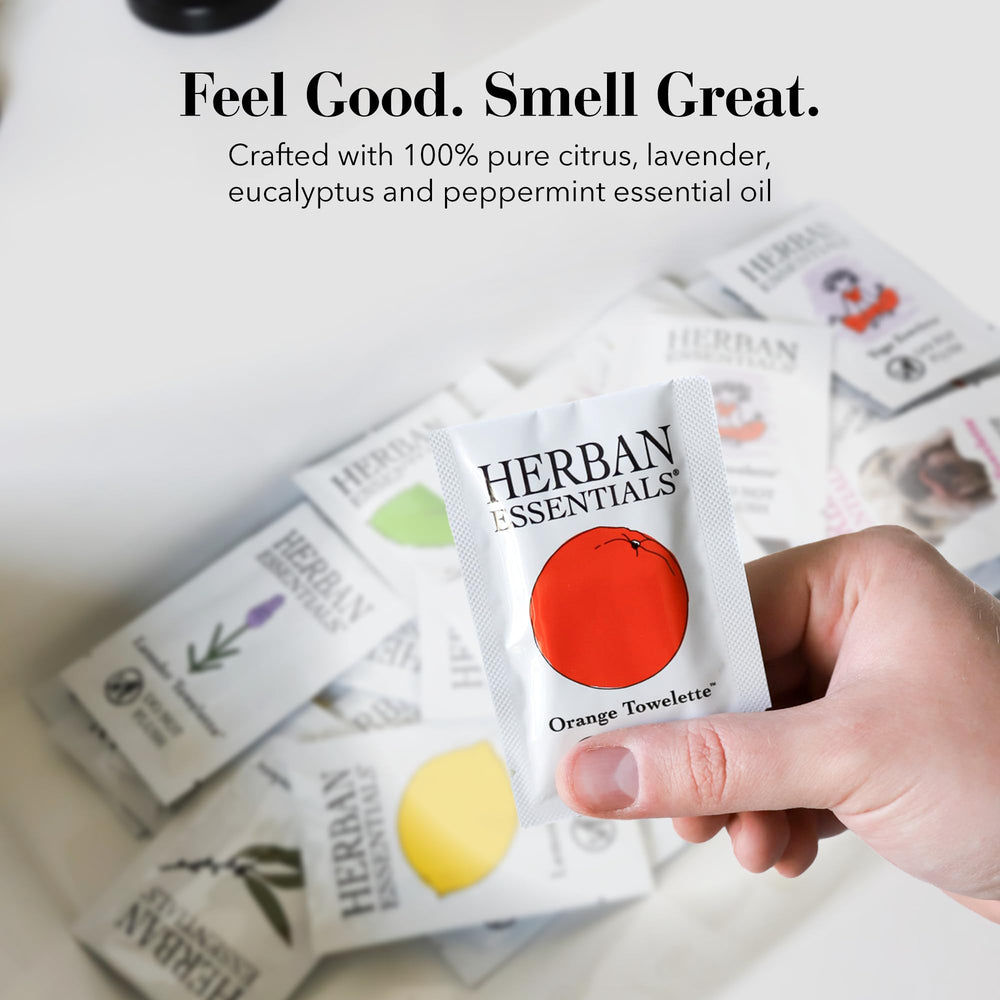 Herban Essentials on-the-go wipes fit purses and backpacks for anytime use.