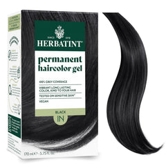 Herbatint 1N Black box with color swatch showing natural, even tone.