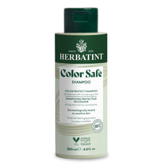 Herbatint color-safe shampoo bottle pour supports gentle cleansing with aloe vera