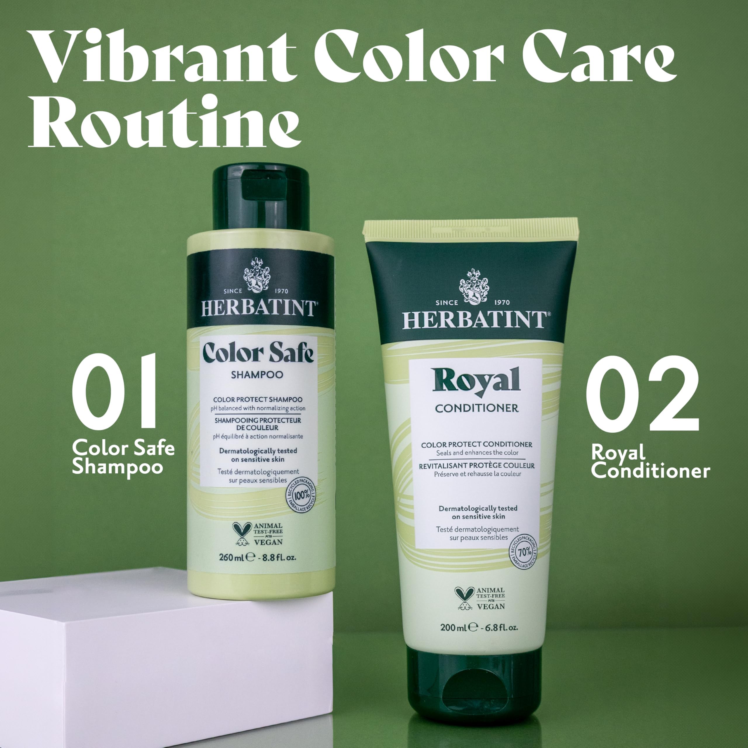 Herbatint natural beauty heritage branding on packaging