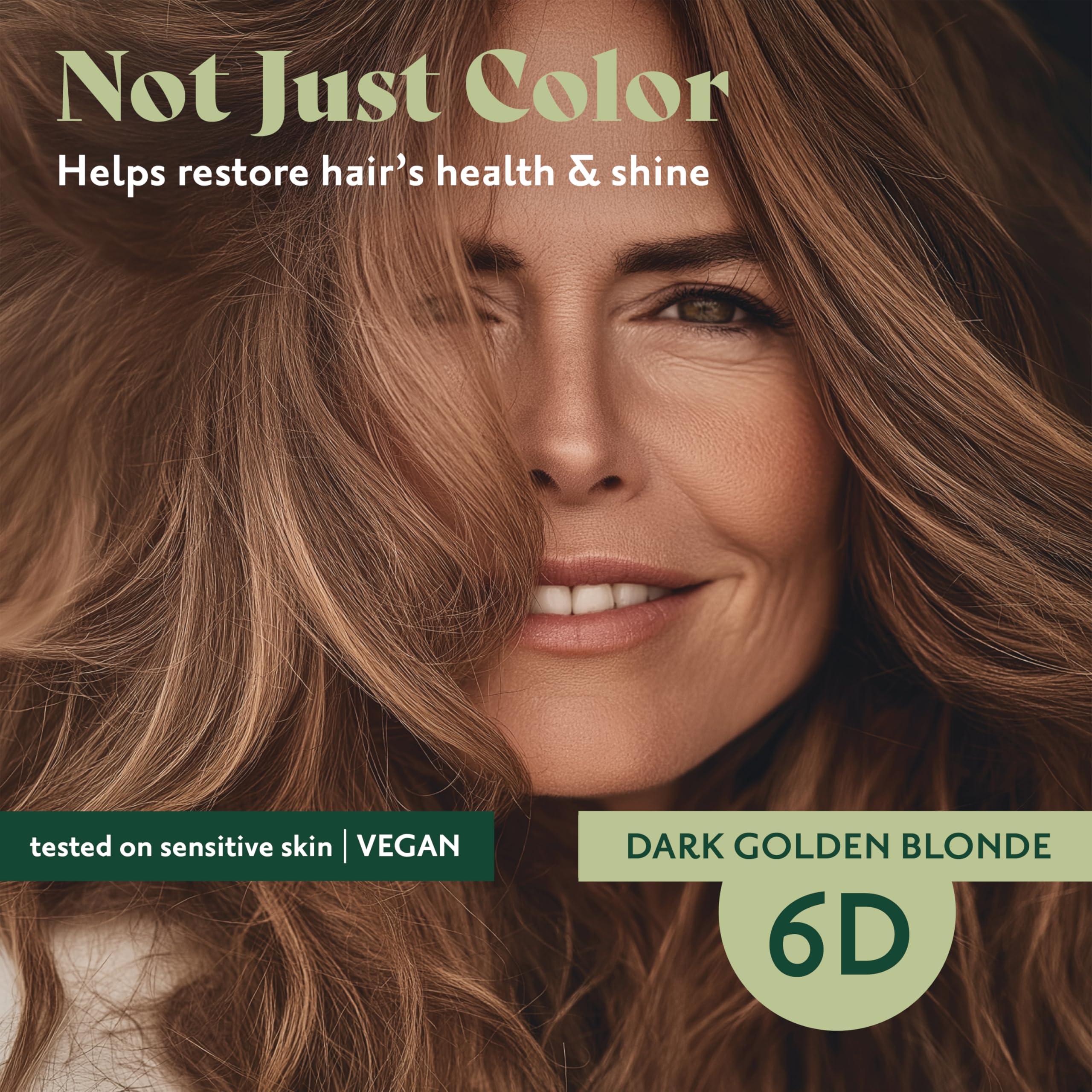 Herbatint natural golden shine finish on styled hair