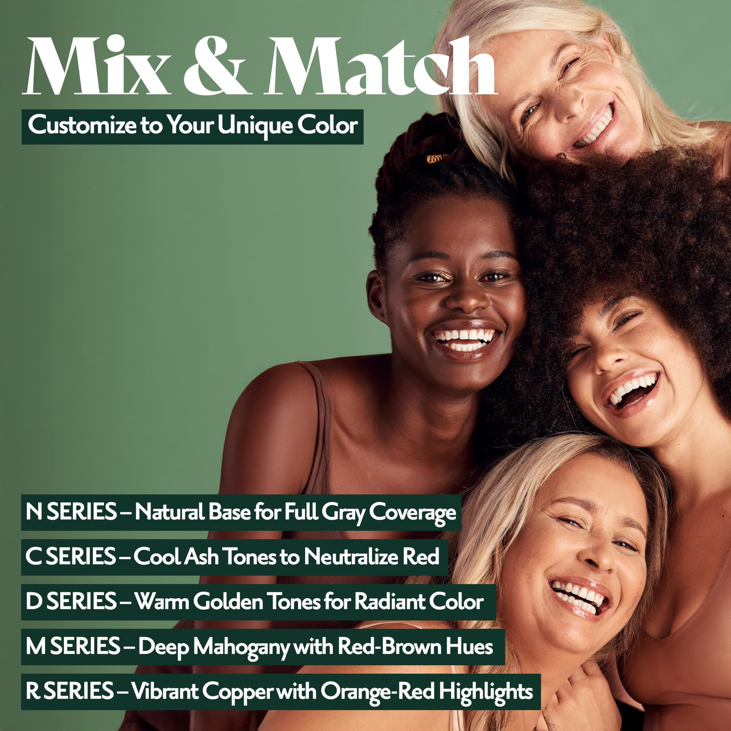 Herbatint natural-series gentle formula highlights natural-looking color balance.
