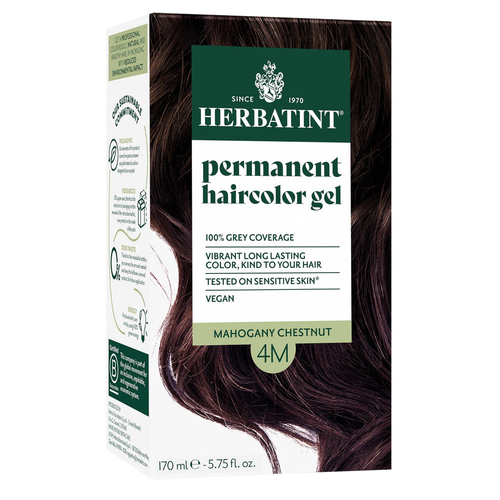 Herbatint permanent dye 4M Mahogany Chestnut bottle pour for even, long-lasting color