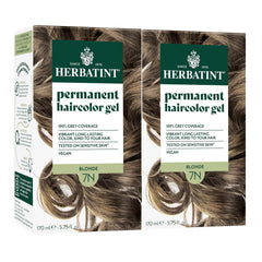 Herbatint permanent hair dye 7N blonde bottle for even gray coverage.