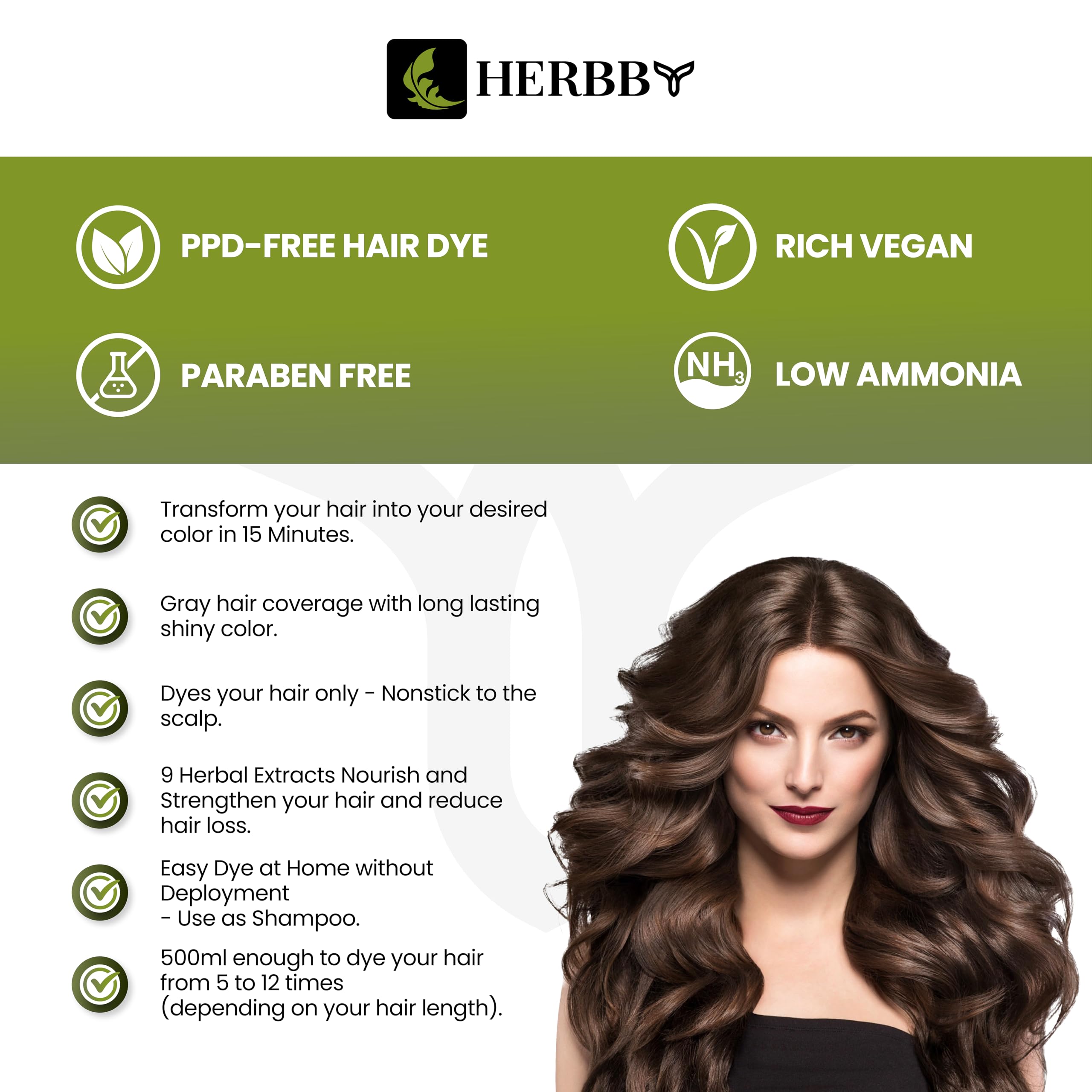 Herbby 9-herbal-extracts-ingredients showcase nourishing formula for smoother hair.