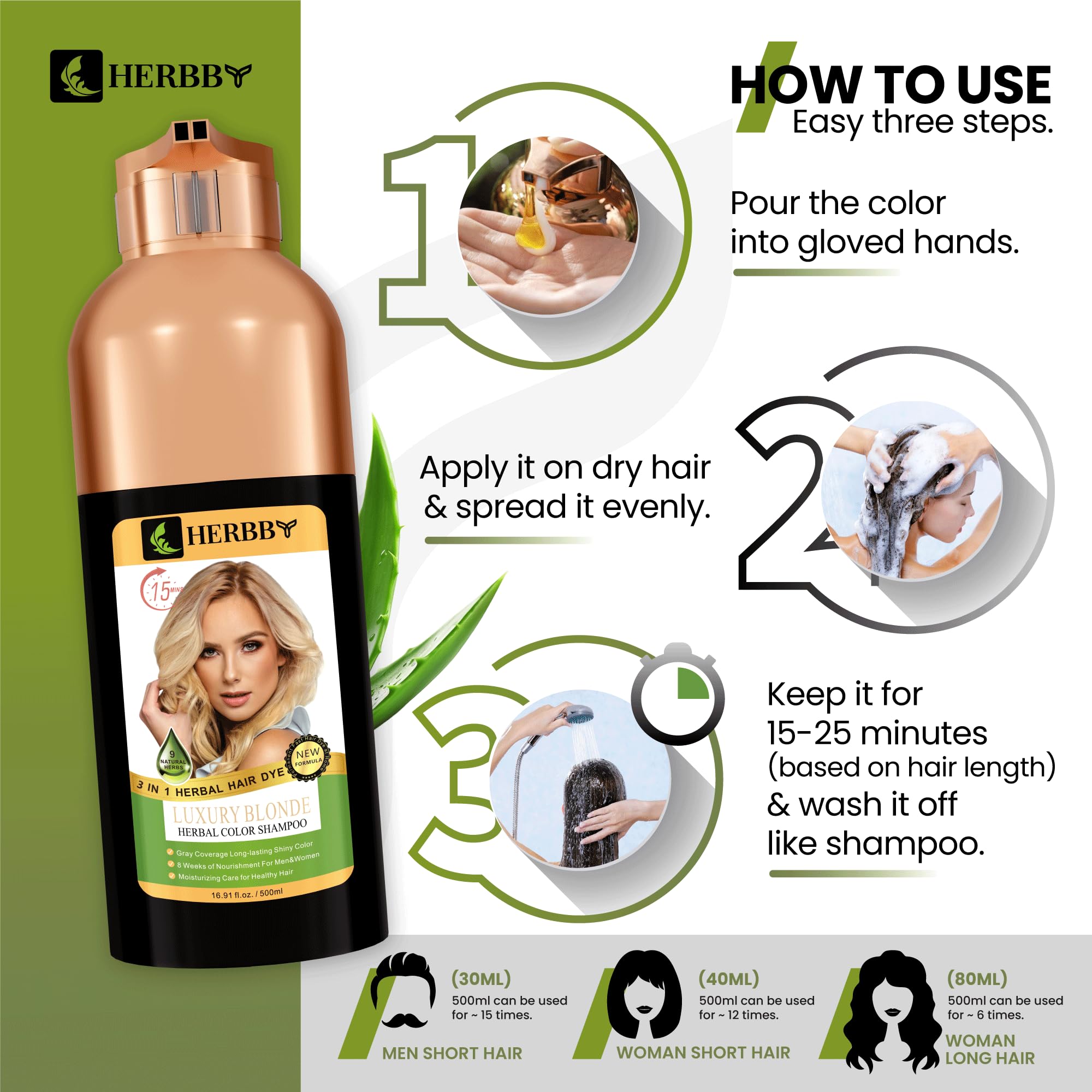 HERBBY at-home use shows simple dyeing without salons.
