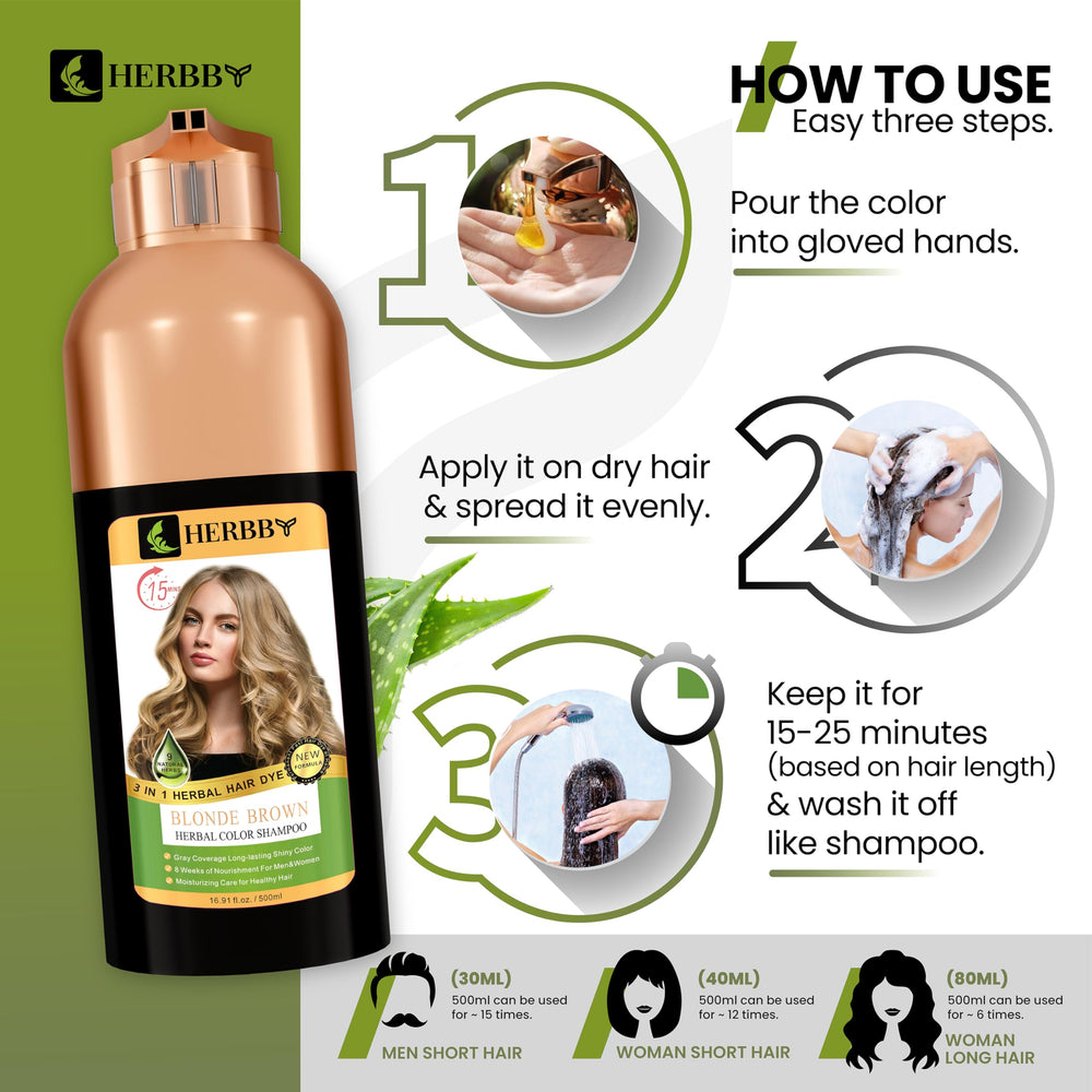 HERBBY even-tone shot highlights uniform color across strands