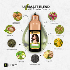 Herbby low-ammonia-dye balances color results with gentler scalp comfort.