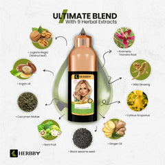 HERBBY low-ammonia formula supports vibrant color with scalp comfort.
