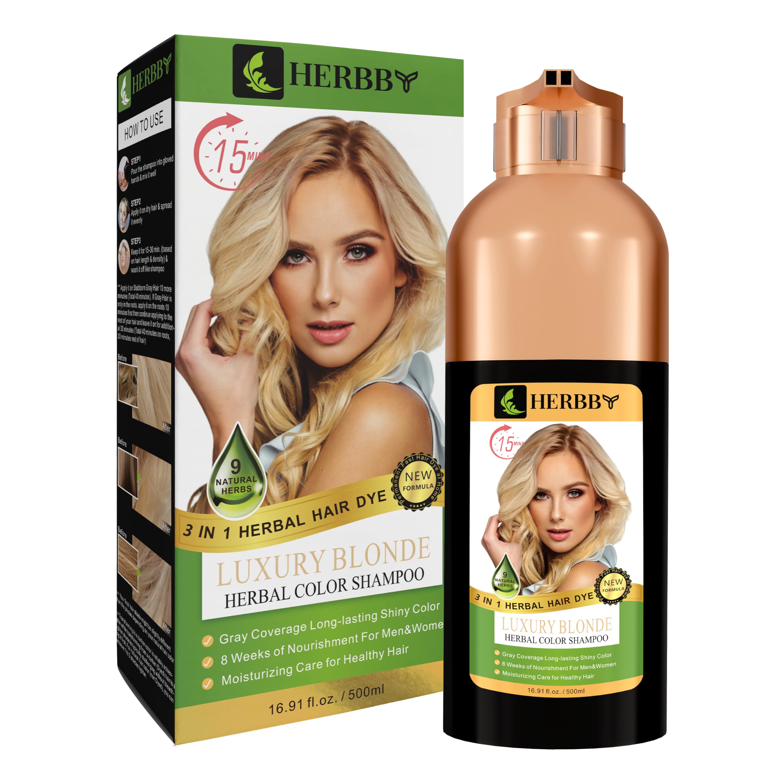 HERBBY 10 colors palette option offers shade variety for personal preference.
