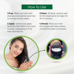 Herbishh Argan Hair Mask ingredients close-up showing argan oil and keratin.