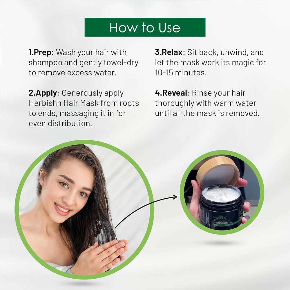 Herbishh Argan Hair Mask travel-pack ready for on-the-go hydration.