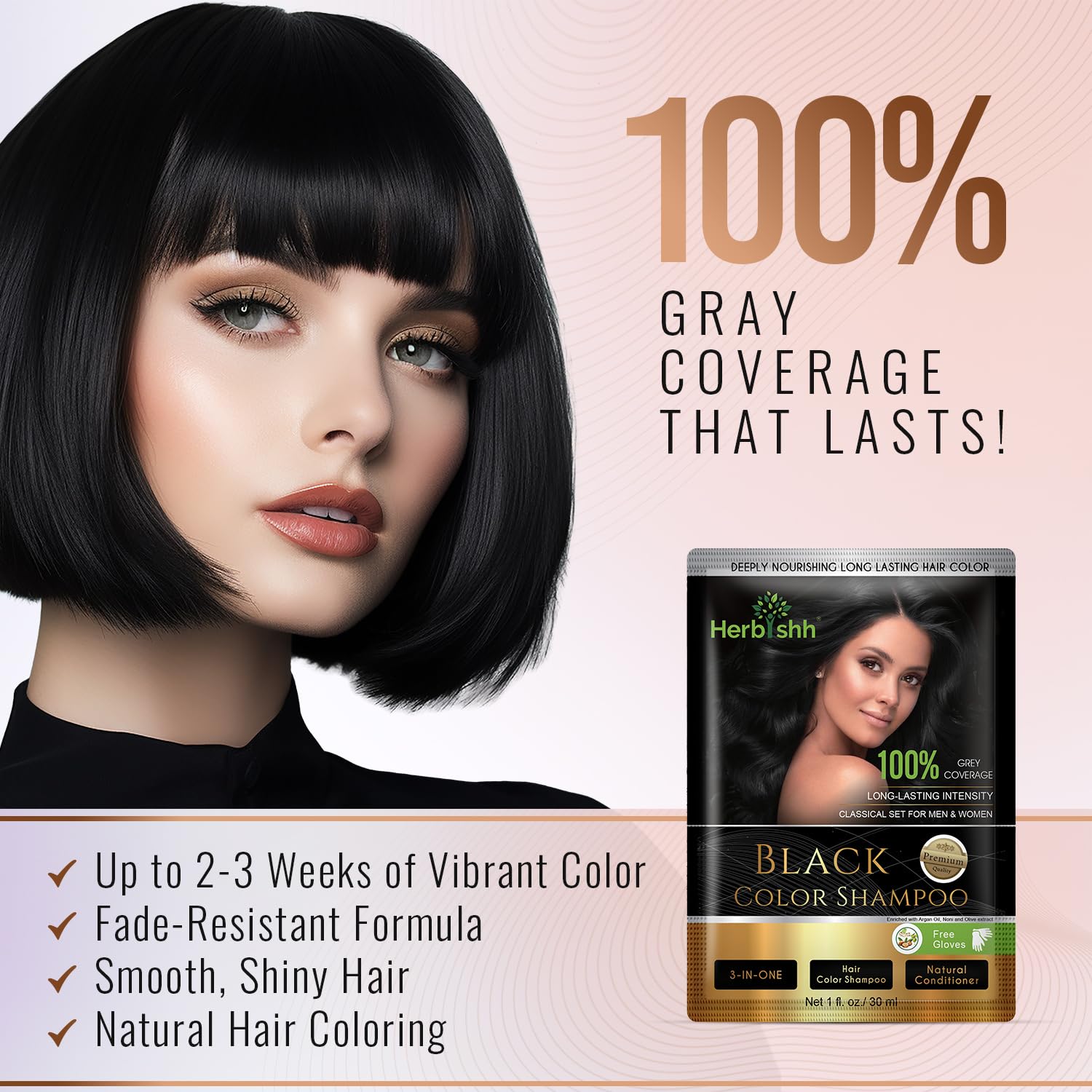 Herbishh argan mask in-pack conditions hair during color treatment.