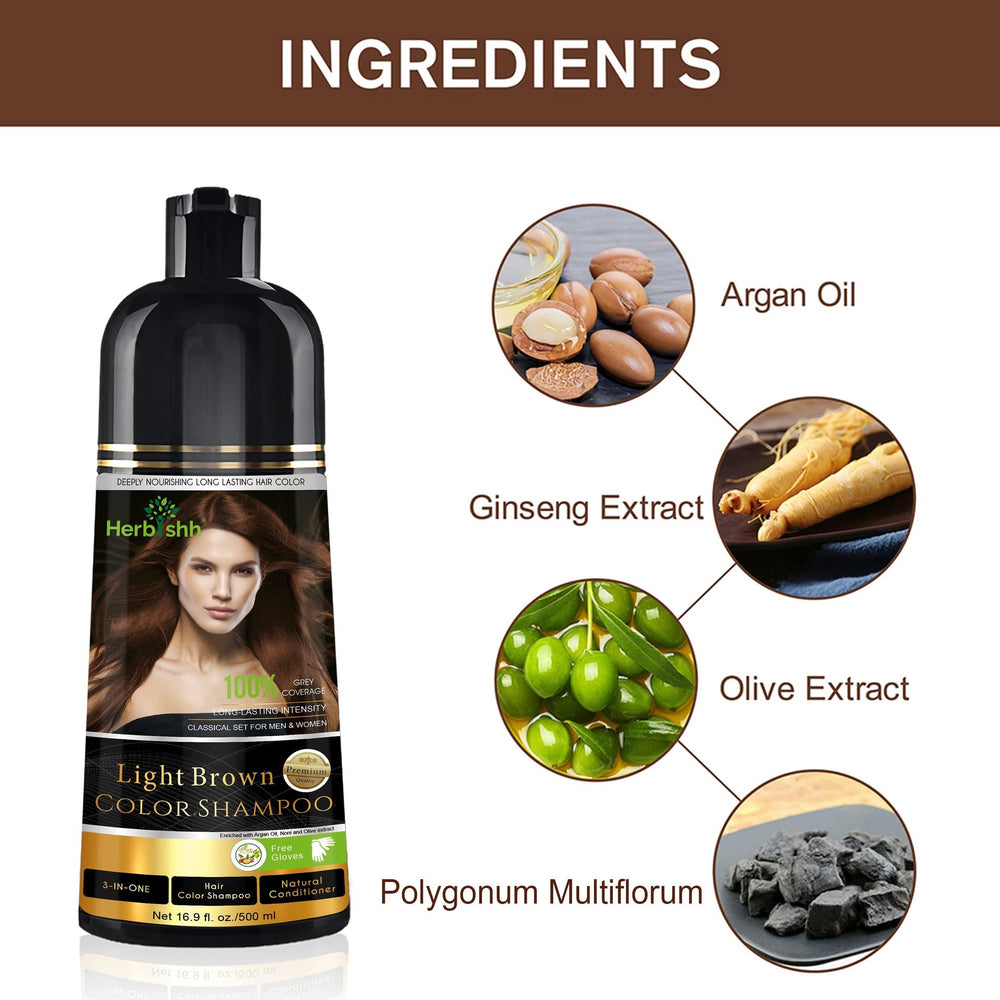 Herbishh argan oil moisture visual highlights hydration during color