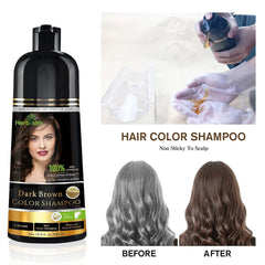 Herbishh Hair Color Shampoo application demonstrates quick 5–10 minute color at home