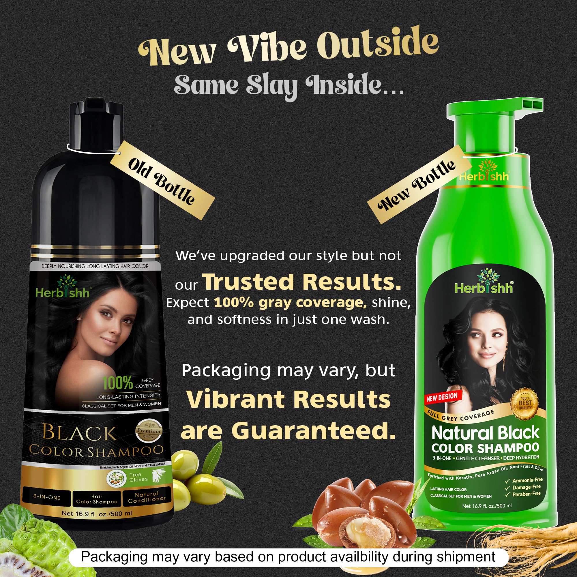 Herbishh shampoo application demonstrates simple 5-10 minute color process