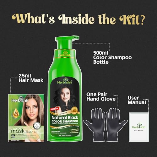 Herbishh before-and-after comparison shows color longevity with regular use