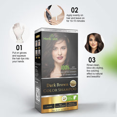 Herbishh Hair Color Shampoo foamy lather enables even color distribution