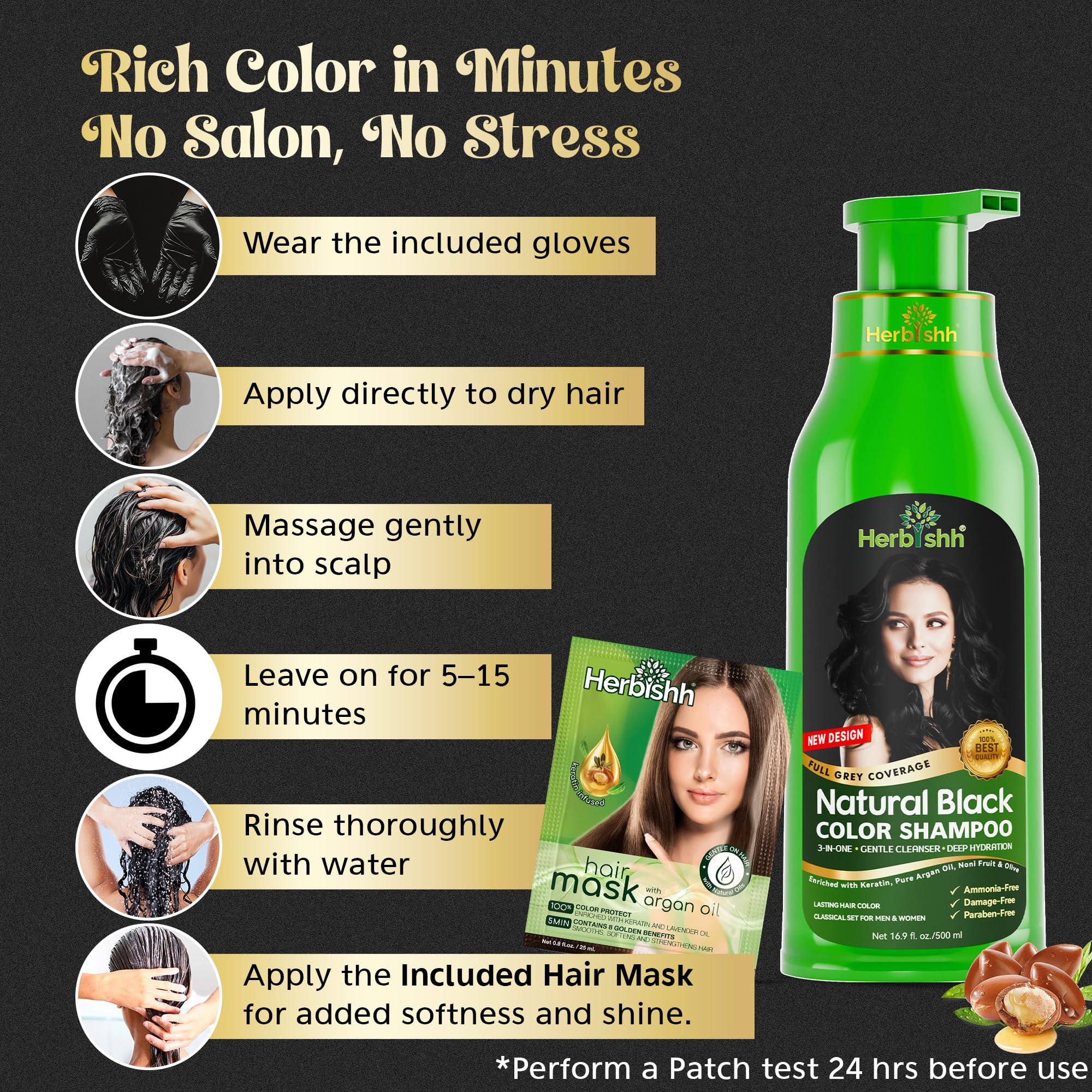 Herbishh formula with olive oil adds softness and strength during cleansing