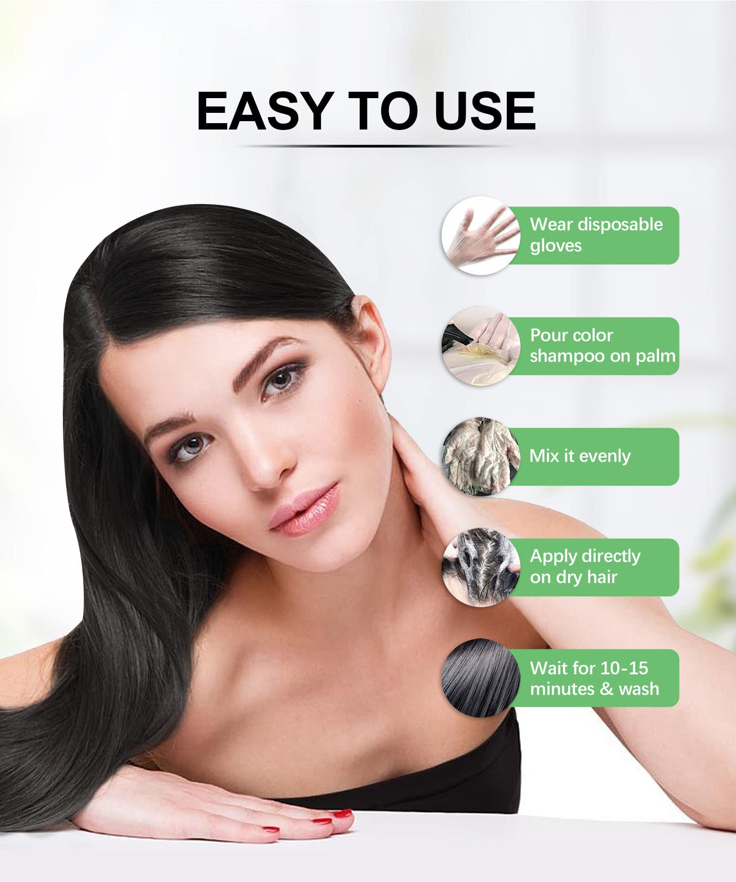 Herbishh Hair Color Shampoo olive oil adds natural hydration and shine
