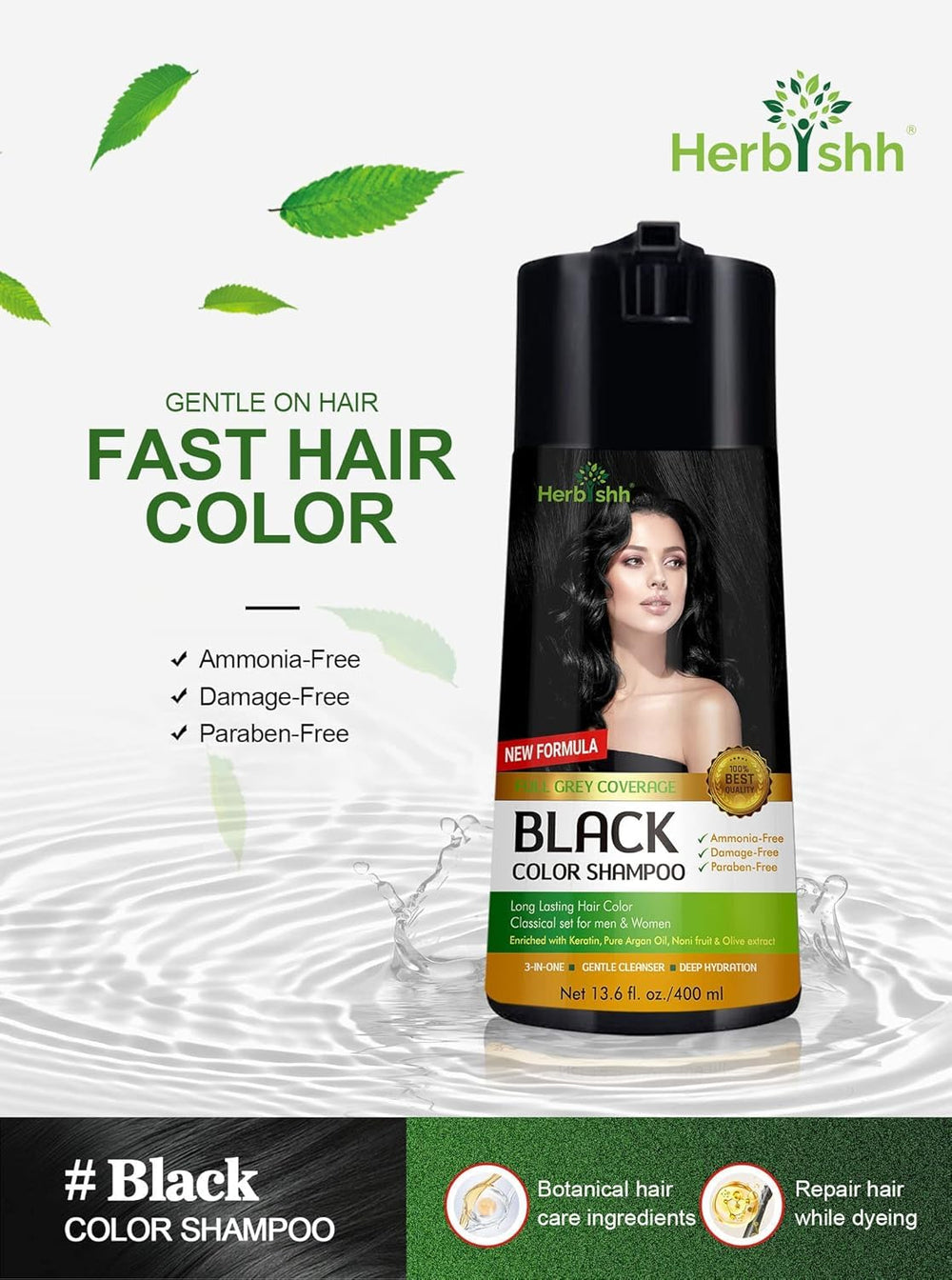 Herbishh Hair Color Shampoo tuber fleece flower extract boosts color richness