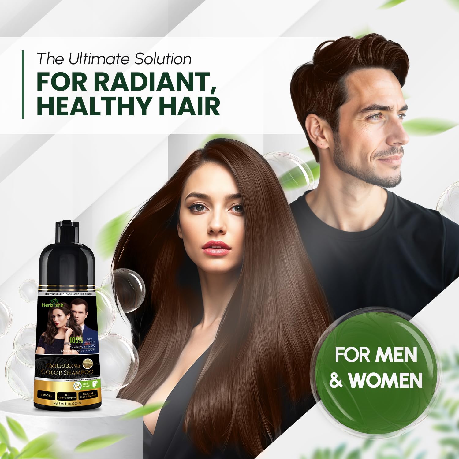 Herbishh Long-lasting chestnut shade lasts up to 2-3 weeks.