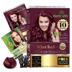 Herbishh front packaging showing wine red travel-ready color and benefits