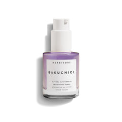 HERBIVORE Bakuchiol Serum bottle pour shows lightweight, hydrating formula for daily use