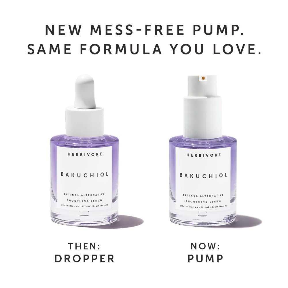 After-use glow on the skin with HERBIVORE Bakuchiol Serum suggests smoother texture