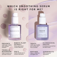 HERBIVORE Bakuchiol Serum texture closeup reveals jelly-like finish for smooth application