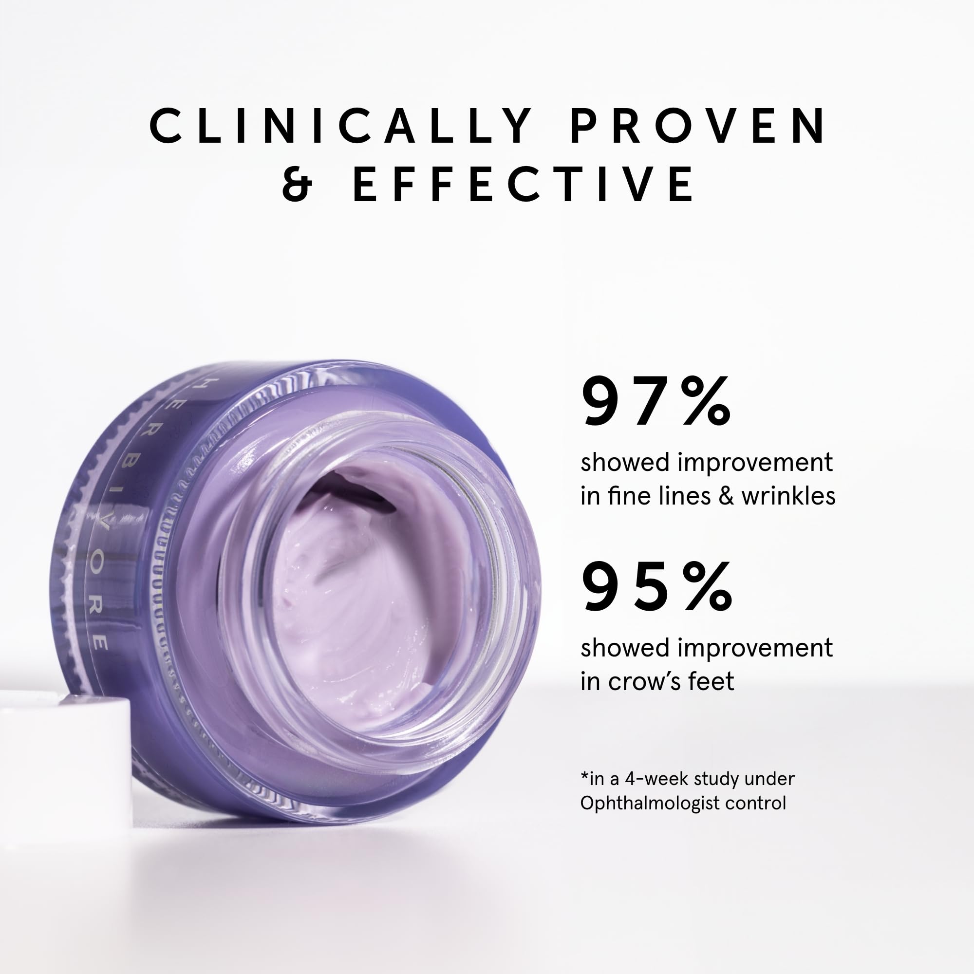 HERBIVORE Moon Dew application around eye demonstrates quick-absorb hydration for daytime use