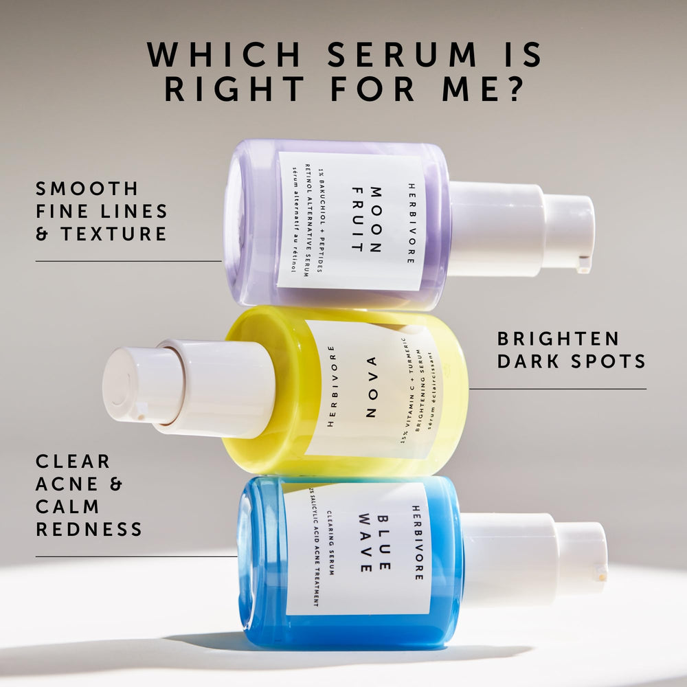 Vitamin trio visuals highlight C, E, B5 supporting skin tone and texture.