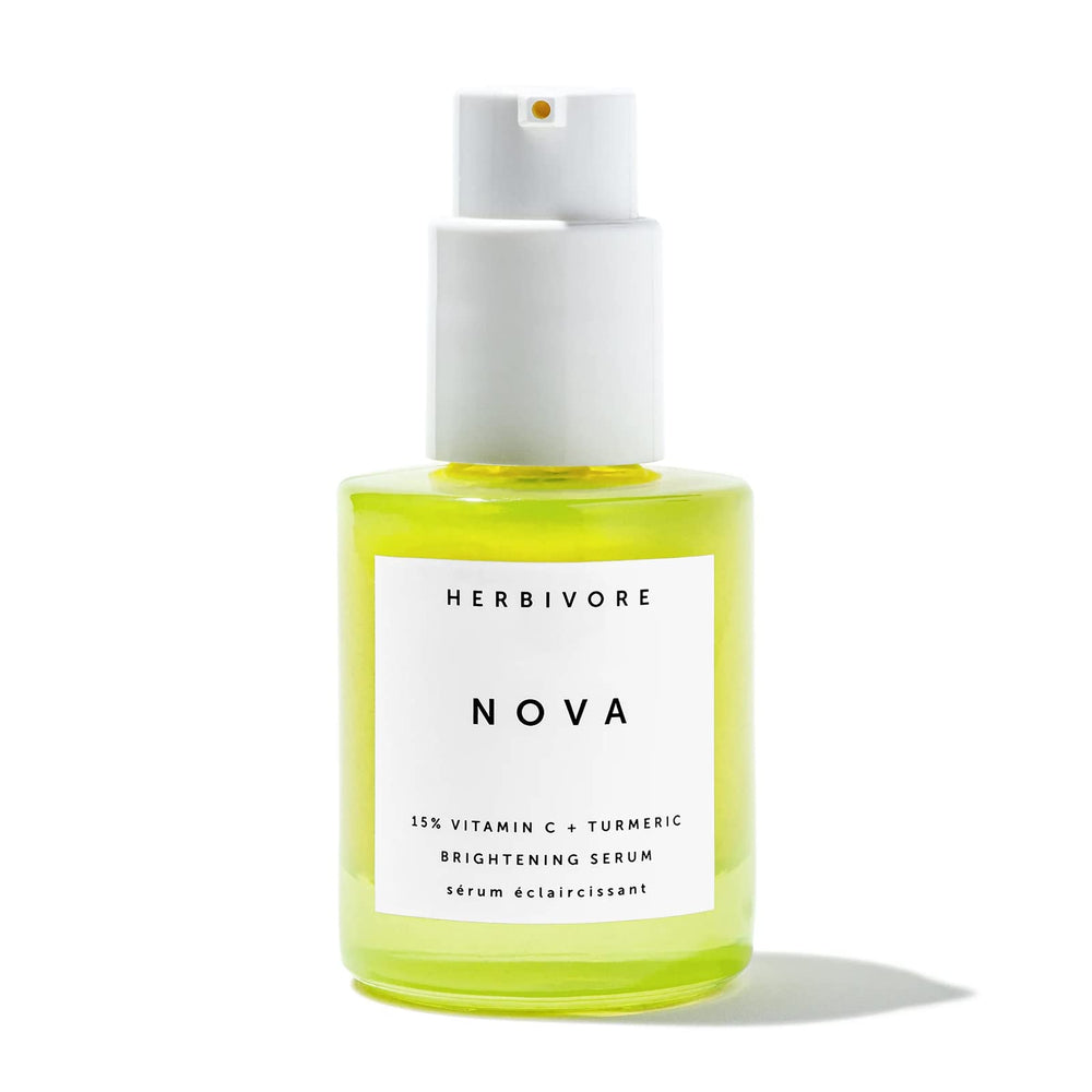 HERBIVORE Nova vegan cruelty-free logo reinforces an ethical skincare choice.