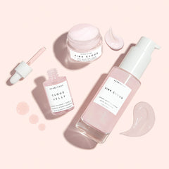 HERBIVORE Skin in the Clouds gift-set box styled for a thoughtful skincare routine.