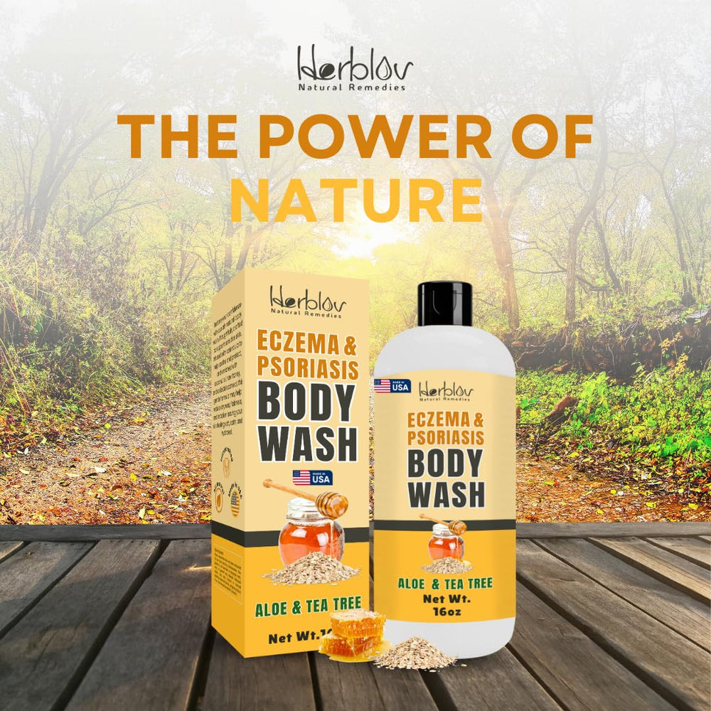 Herblov Eczema Body Wash promotes family-safe cleansing for sensitive skin.