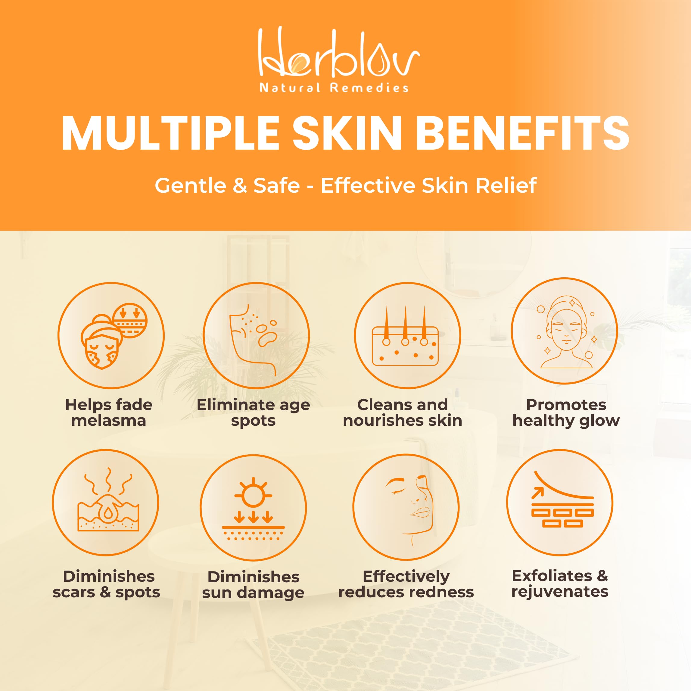 Herblov Turmeric Body Wash pump enables mess-free shower routines.