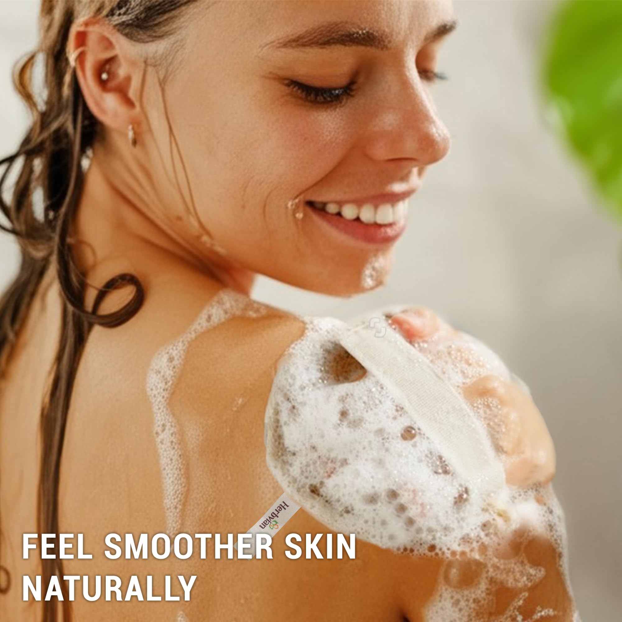 Herbvian loofah pads dry storage keeps fibers fresh between uses.