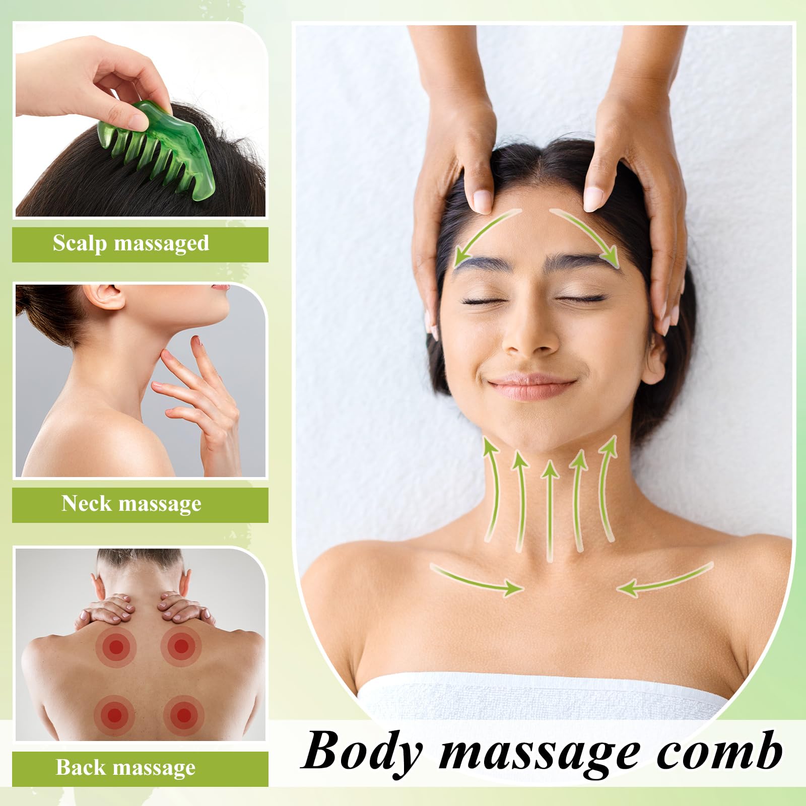 Hercicy green jade eye mask worn for cooling comfort and full coverage.