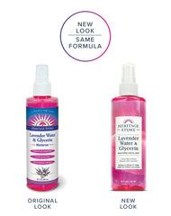 Heritage Store lavender flower water close-up showing pure, calming formula