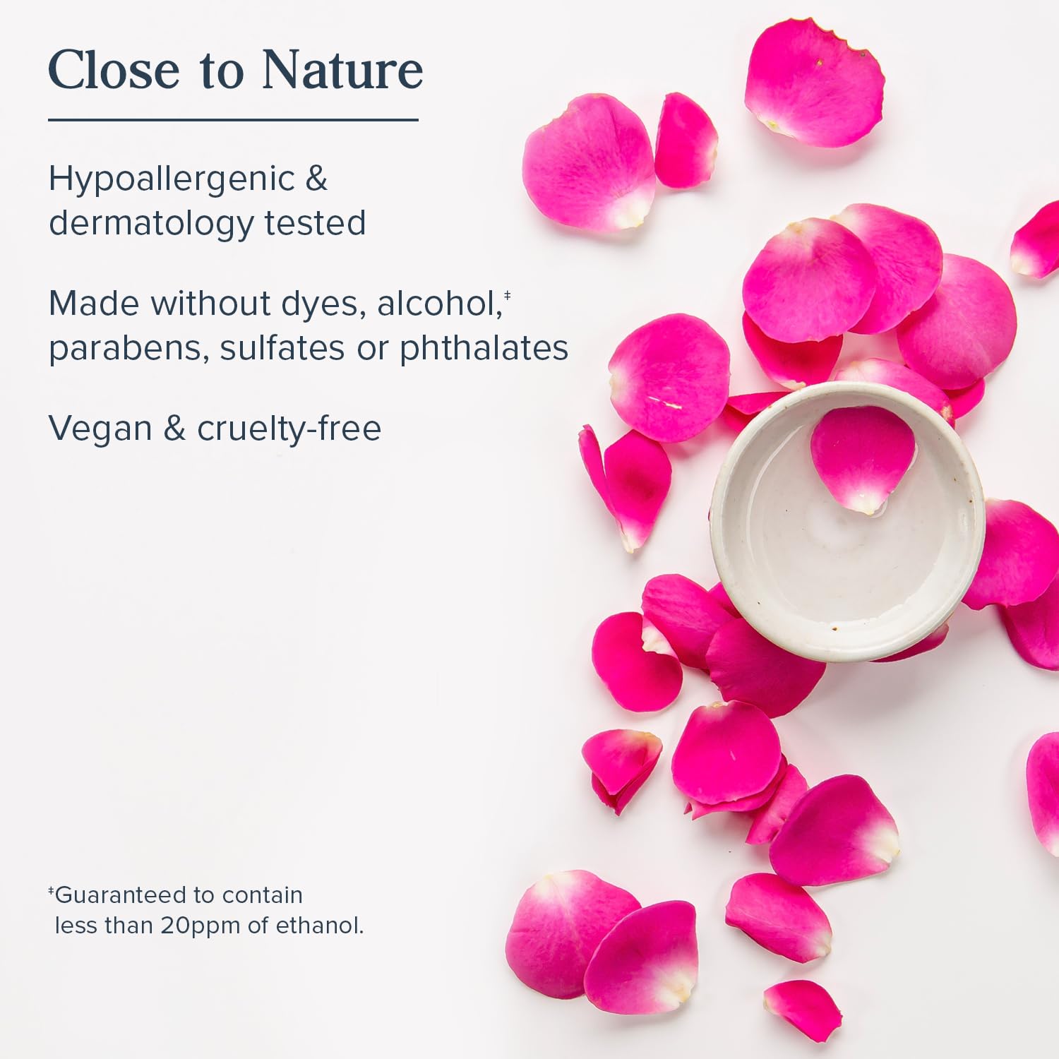 Heritage Store Rosewater & Glycerin mist application in hand shows portable refreshment