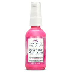Heritage Store Rosewater Moisturizer gel-application for hydration and refreshment