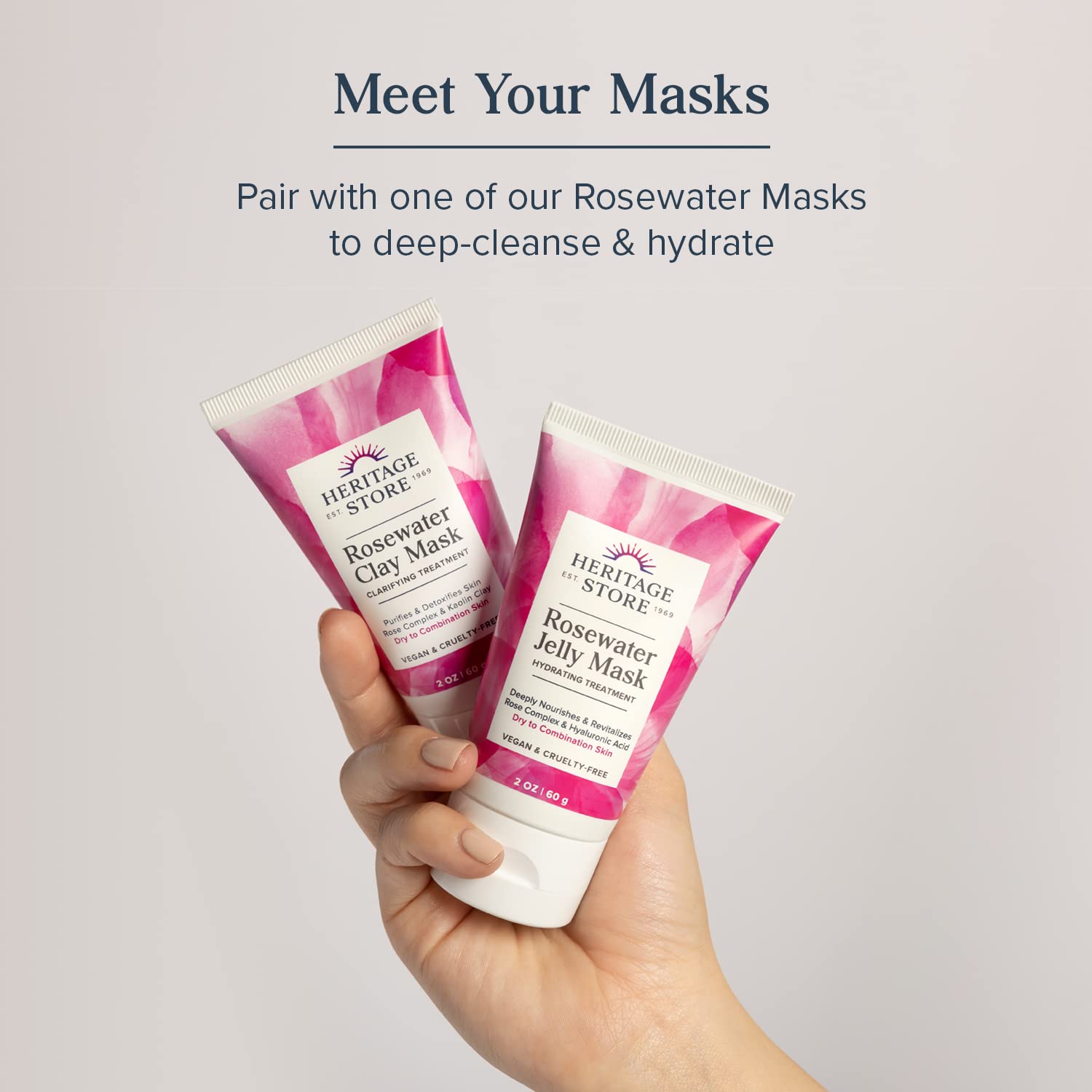 Heritage Store Rosewater Moisturizer rose-complex soothes and softens skin