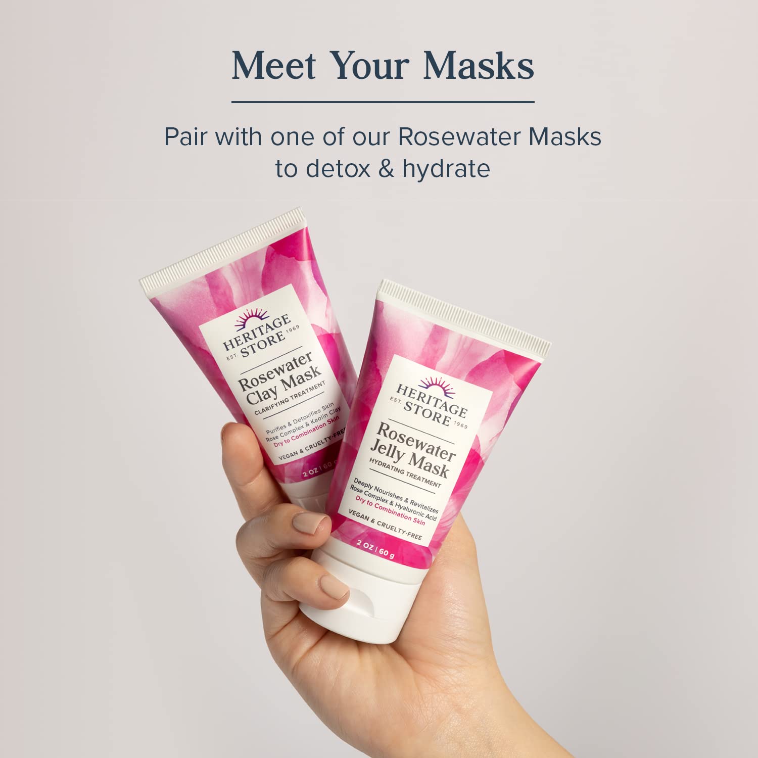 Heritage Store Rosewater Serum in PCR bottle for eco-friendly hydration