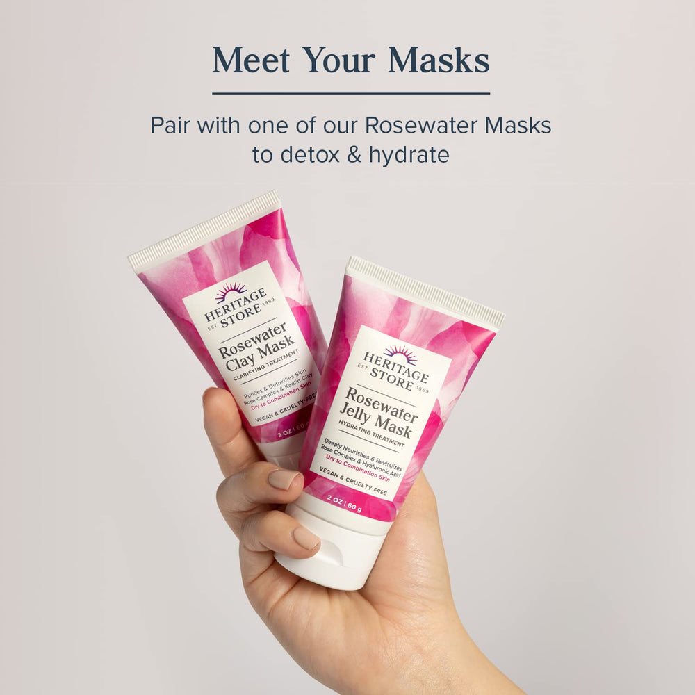 Heritage Store Rosewater Serum in PCR bottle for eco-friendly hydration