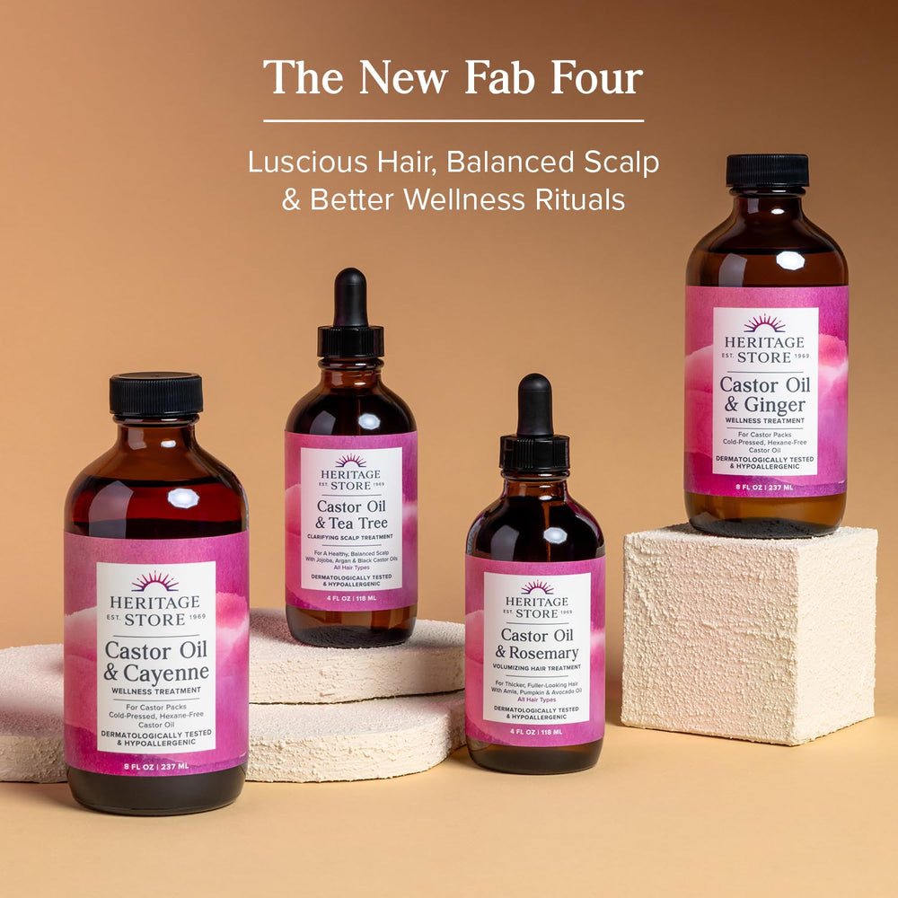 Heritage Store vegan hypoallergenic label underscores dermatologist-tested, irritation-friendly formula